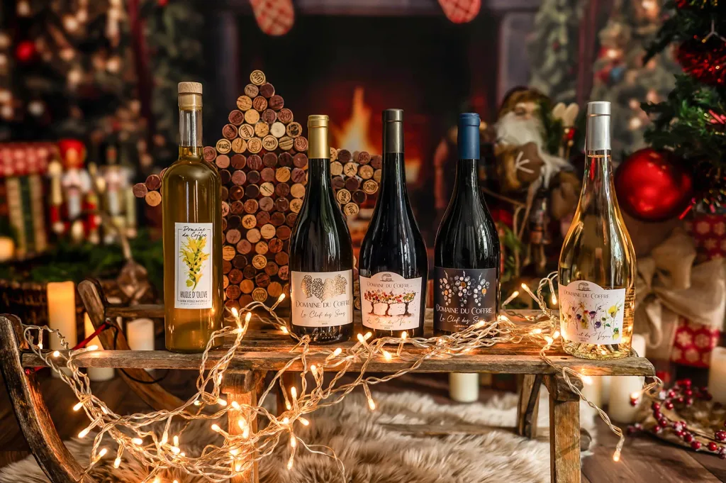 Sélection de vins et huile d’olive du Domaine du Coffre