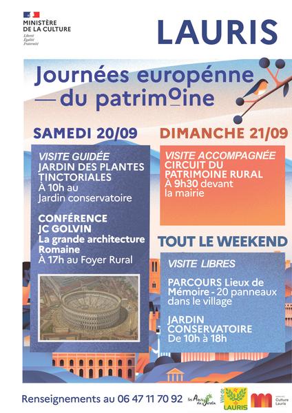 Journées Européennes du Patrimoine à Lauris : explorez le jardin des plantes tinctoriales Affiche des Journées Européennes du Patrimoine à Lauris – visite du jardin des plantes tinctoriales