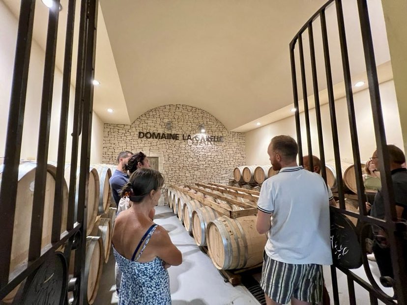 Visite de cave et découverte du processus de vinification lors d’une expérience œnotouristique au domaine viticole