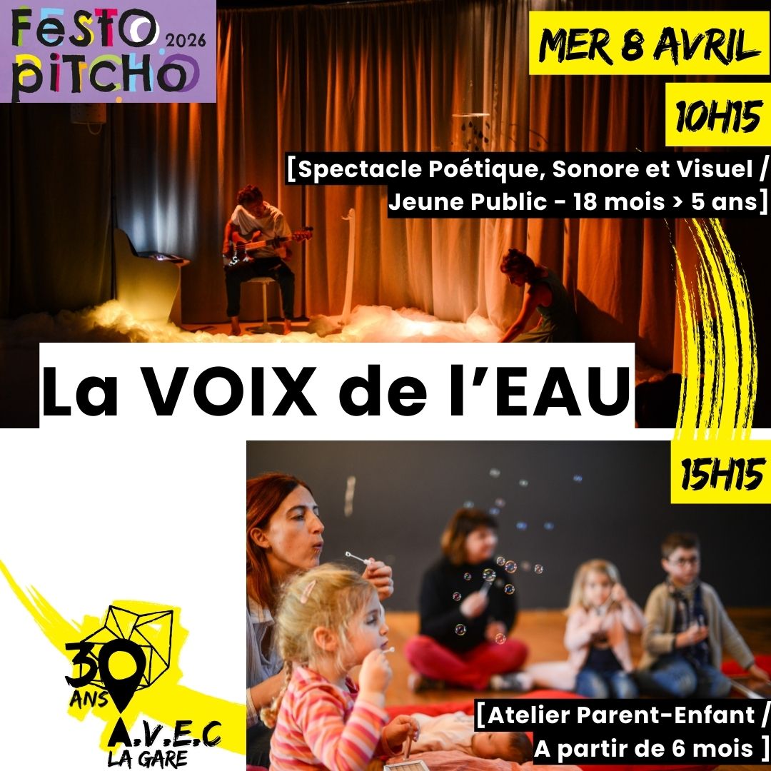 Affiche du spectacle jeune public La Voix de l’eau à La Gare de Coustellet