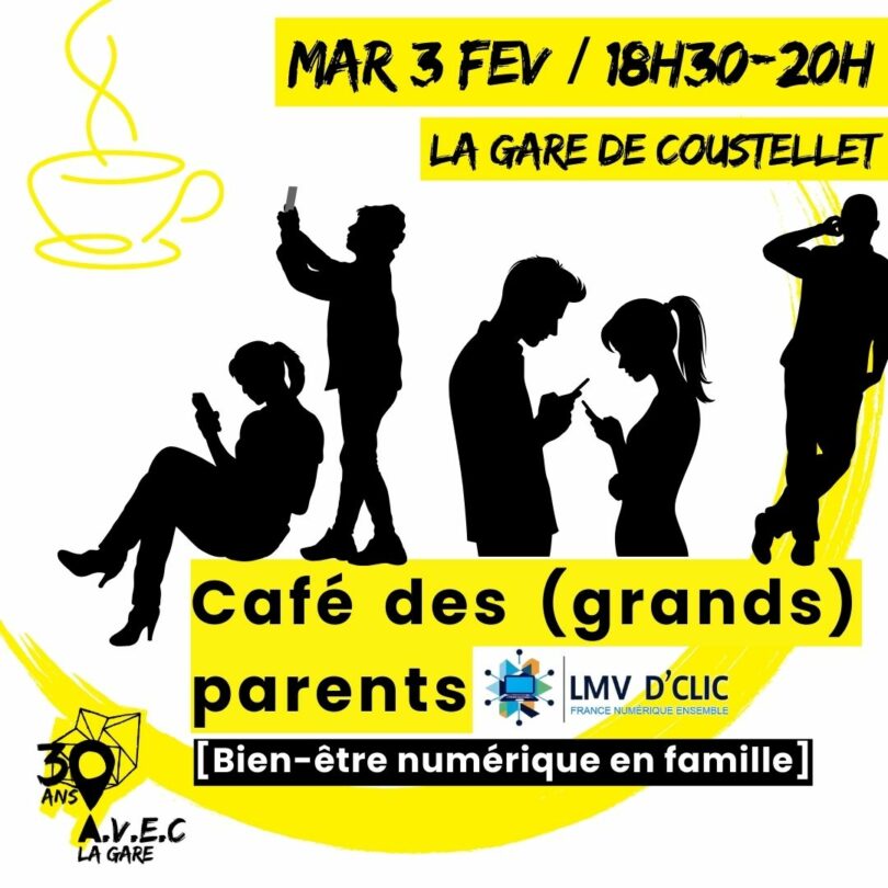 Affiche du Café des (grands) parents à La Gare de Coustellet