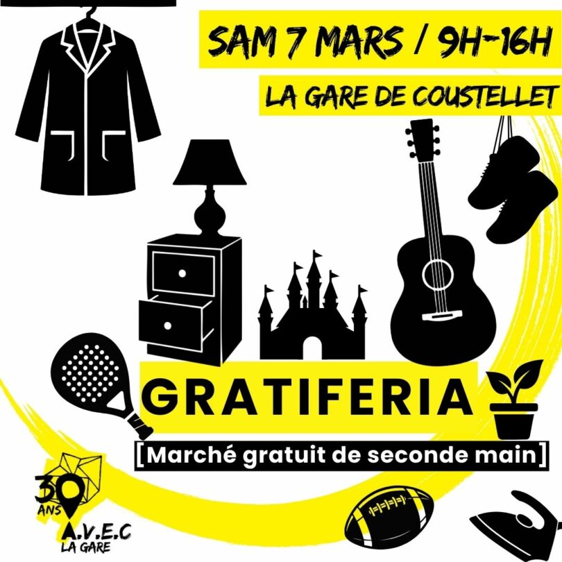 Affiche de la Gratiferia à La Gare de Coustellet