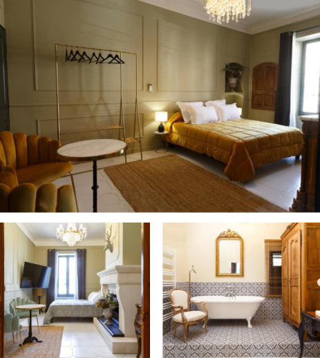 Chambre du 215 Gambetta Bed & Breakfast à Cavaillon, maison de maître du XIXe siècle au style raffiné