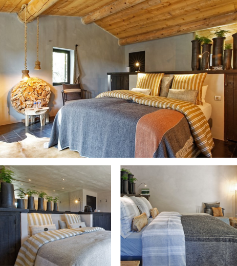 Chambre du Mas de Béthel à Gordes, maison d’hôtes bohème chic avec vue sur le jardin et le Luberon