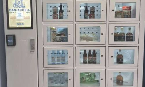 Intérieur des casiers avec produits frais