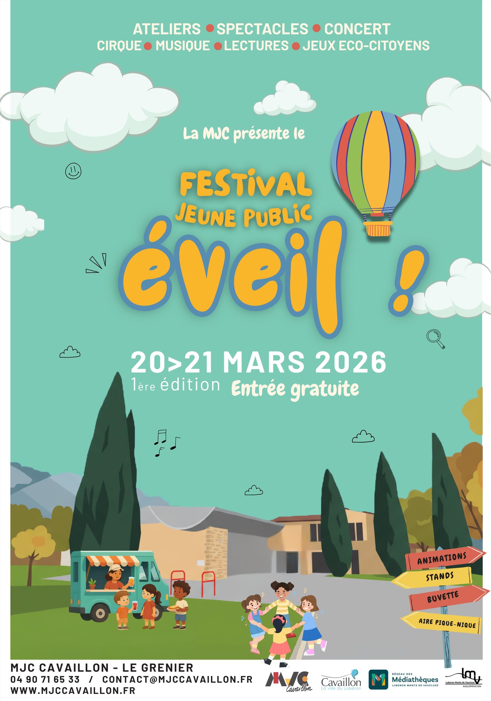 Festival Éveil à la MJC de Cavaillon - Du 20 au 21 mars 2026