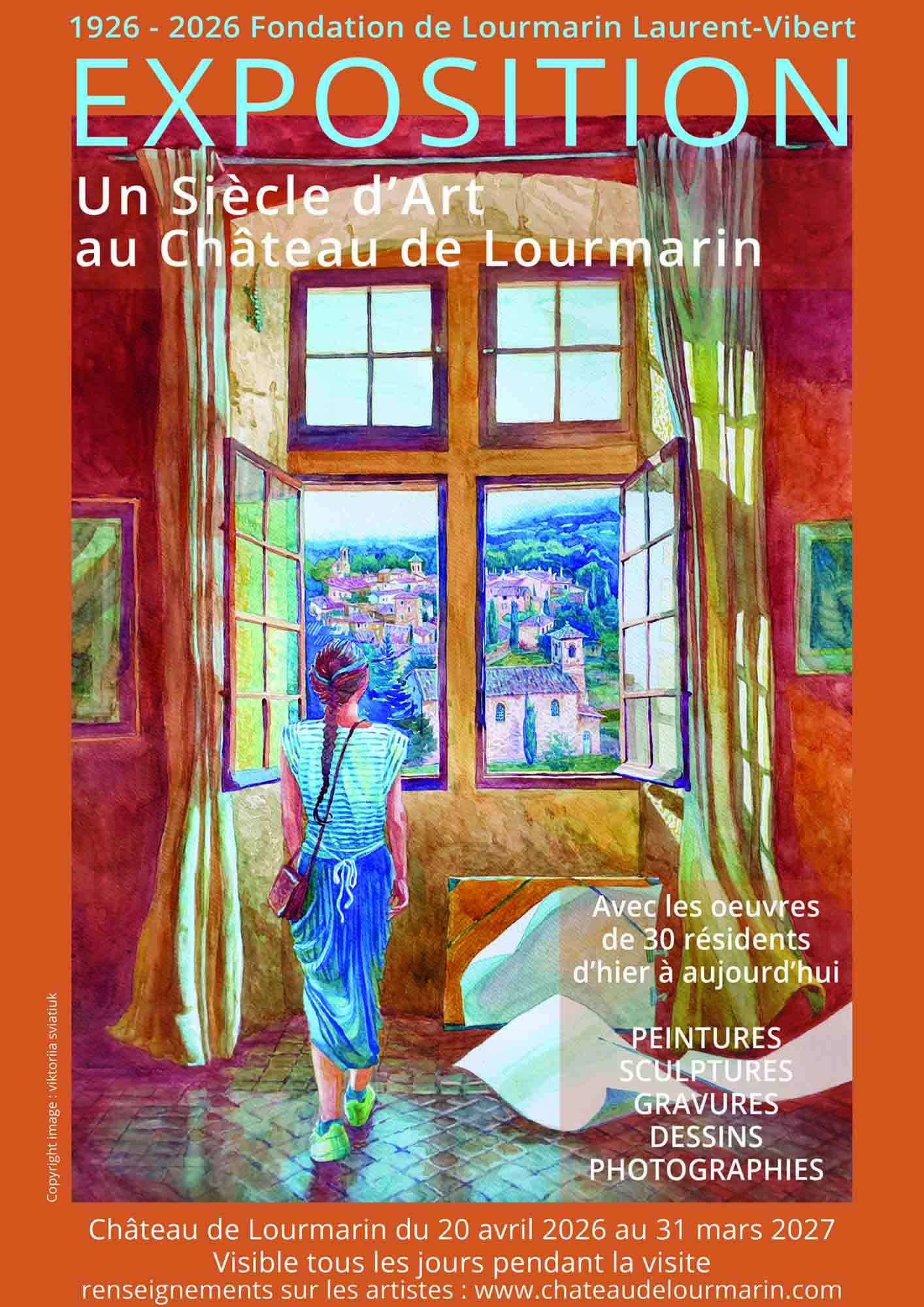 Exposition Un siècle d’art au Château de Lourmarin. Centenaire de la Fondation de Lourmarin Laurent-Vibert. Du 20 avril 2026 au 31 mars 2027.