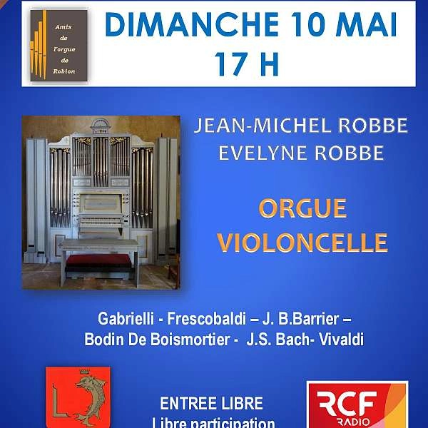 Concert orgue et violoncelle à l’église de Robion