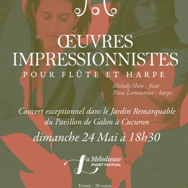 Concert : Œuvres impressionnistes pour flûte et harpe à Cucuron