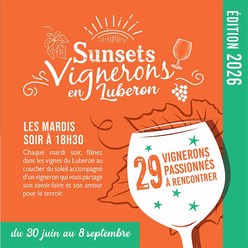 Dépliant Sunsets Vignerons en Luberon 2026