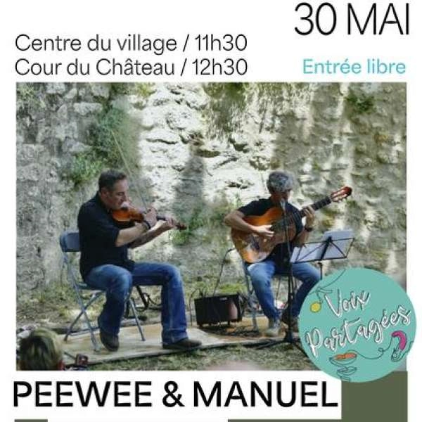 Déambulation musicale avec Peewee et Manuel à Lauris