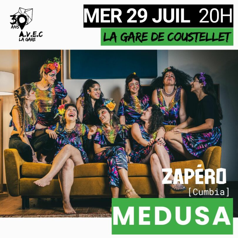 Affiche du Zapéro Concert MEDUSA à La Gare de Coustellet