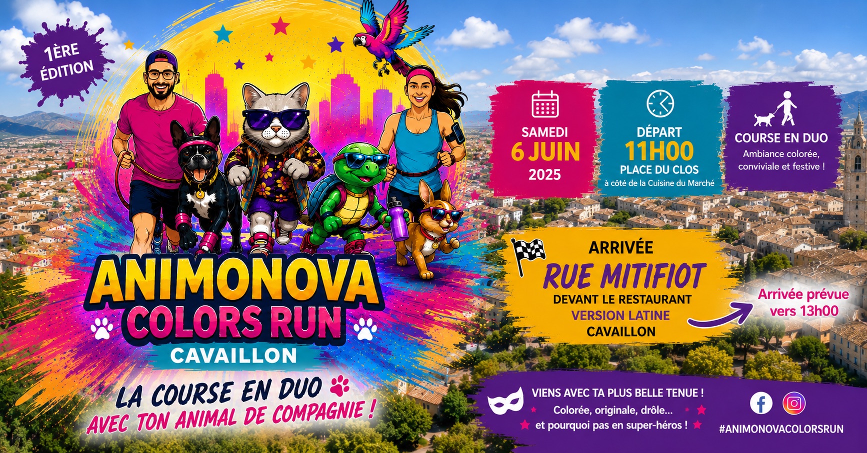 Animonova Colors Run à Cavaillon