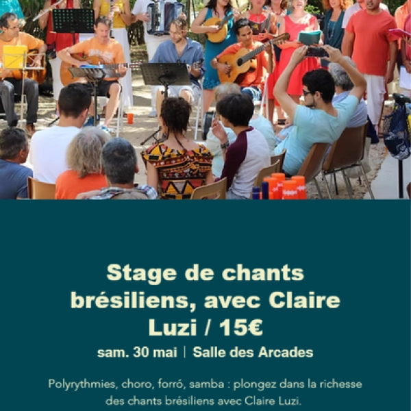 Stage de chants brésiliens avec Claire Luzi - Festival  Voix Partagées 