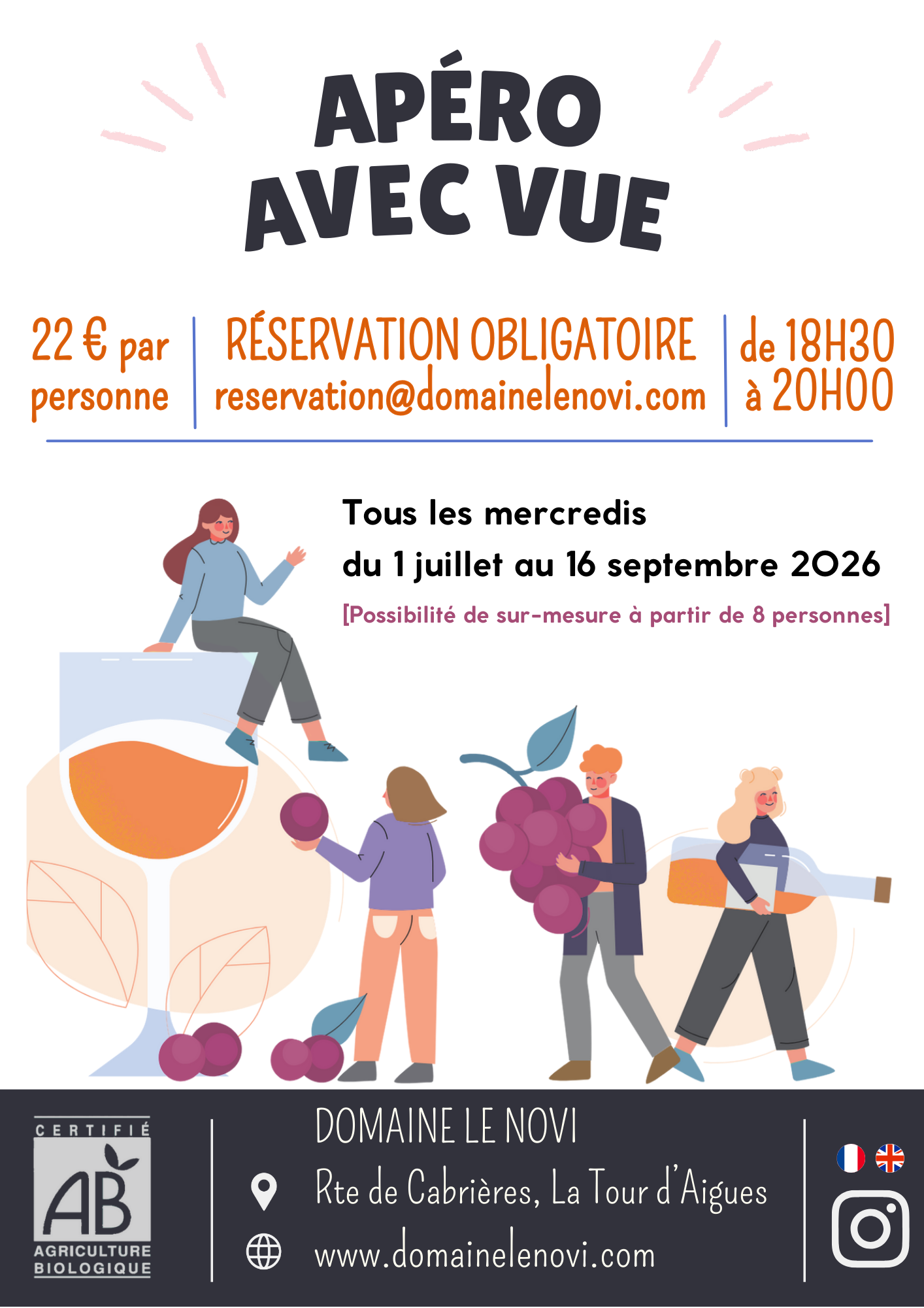 Apéro avec Vue au Domaine Le Novi Apéro avec Vue au Domaine Le Novi à La Tour-d’Aigues