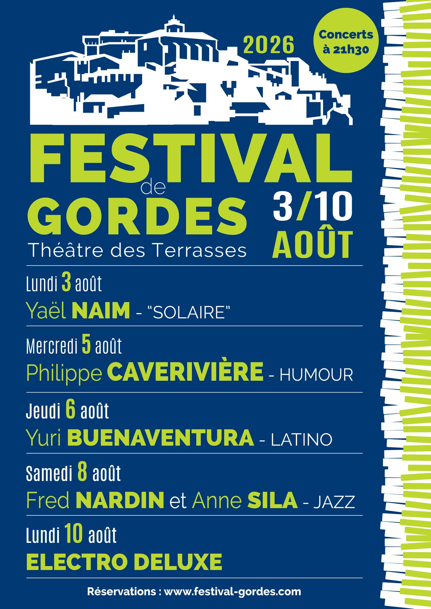 Affiche du Festival de Gordes 2026 au Théâtre des Terrasses