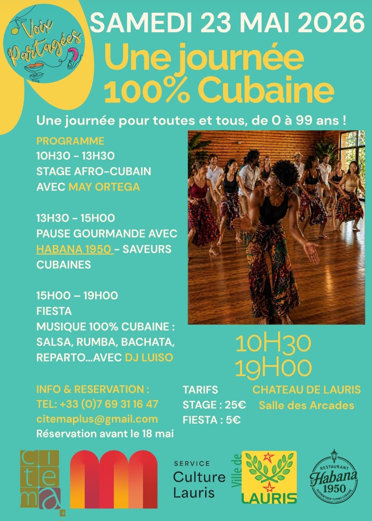 Affiche de l’événement En Voix à Lauris, une journée 100 % cubaine à la Salle des Arcades le 23 mai