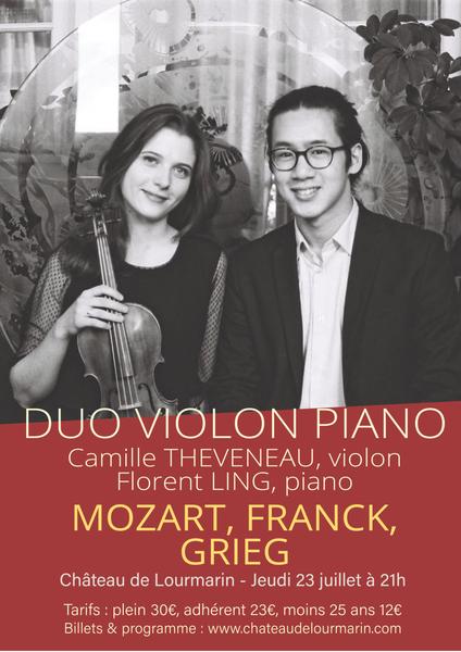 Affiche du Duo Con Fuoco au Château de Lourmarin