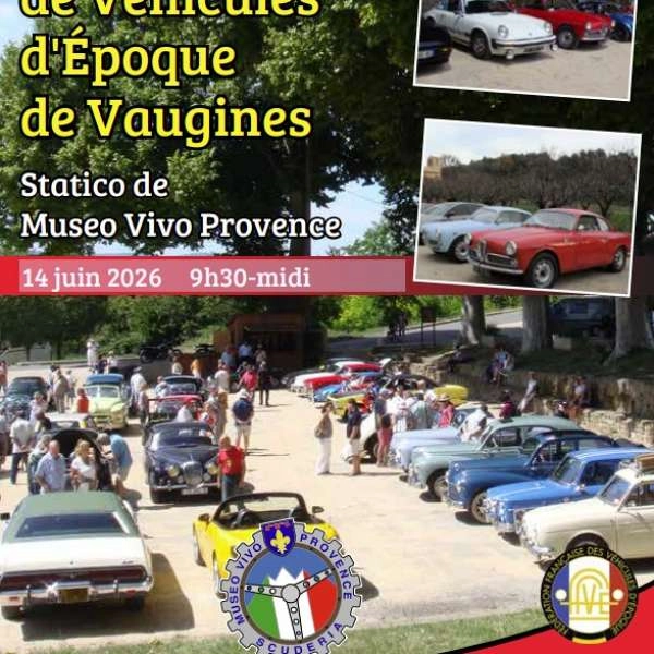 Rassemblement de véhicules d'époque de Vaugines