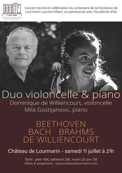 Concert de gala du Festival des Musiques d’Été au Château de Lourmarin Affiche du concert de gala d’ouverture du Festival des Musiques d’Été au Château de Lourmarin