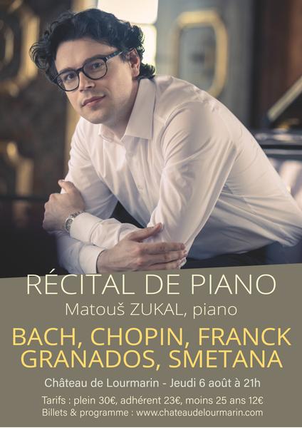 Affiche du récital de piano de Matouš Zukal au Château de Lourmarin