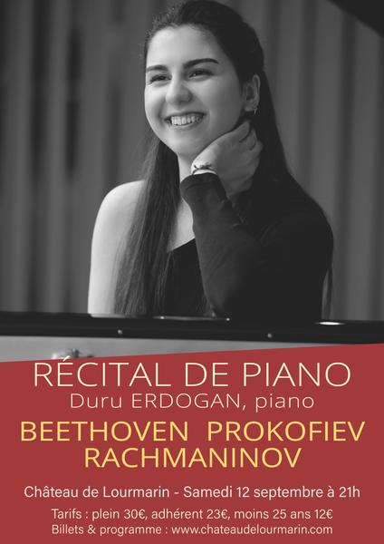 Affiche du récital de piano de Duru Erdoğan au Château de Lourmarin