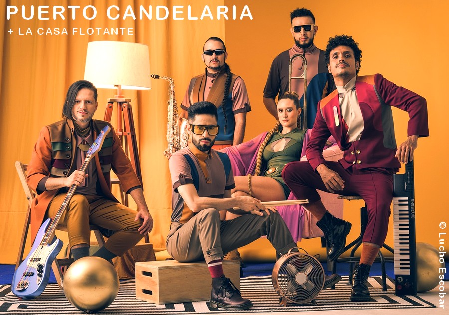 Puerto Candelaria et La Casa Flotante au Festival de Robion Affiche du concert Puerto Candelaria et La Casa Flotante au Festival de Robion