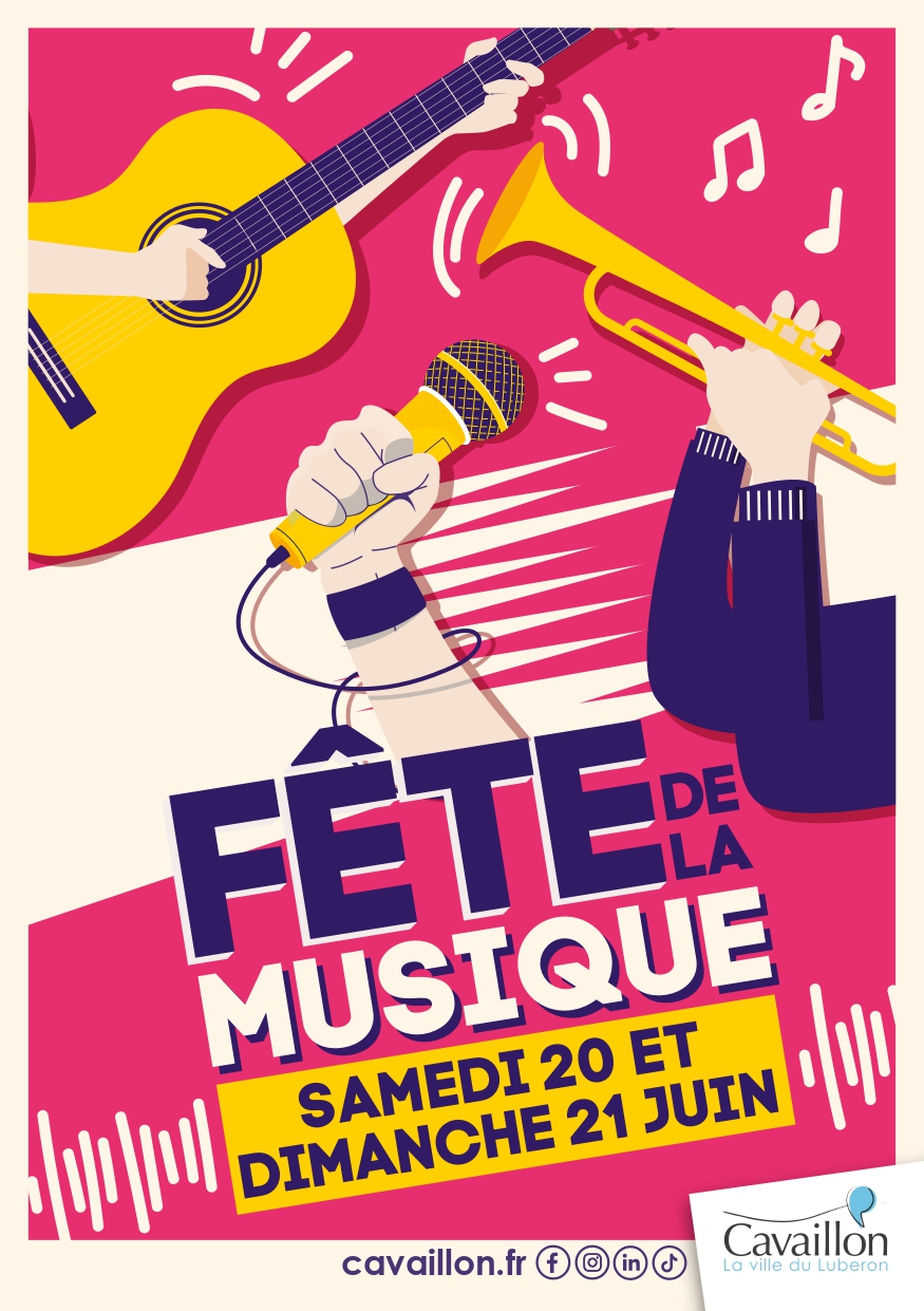 Affiche de la Fête de la Musique 2026 à Cavaillon