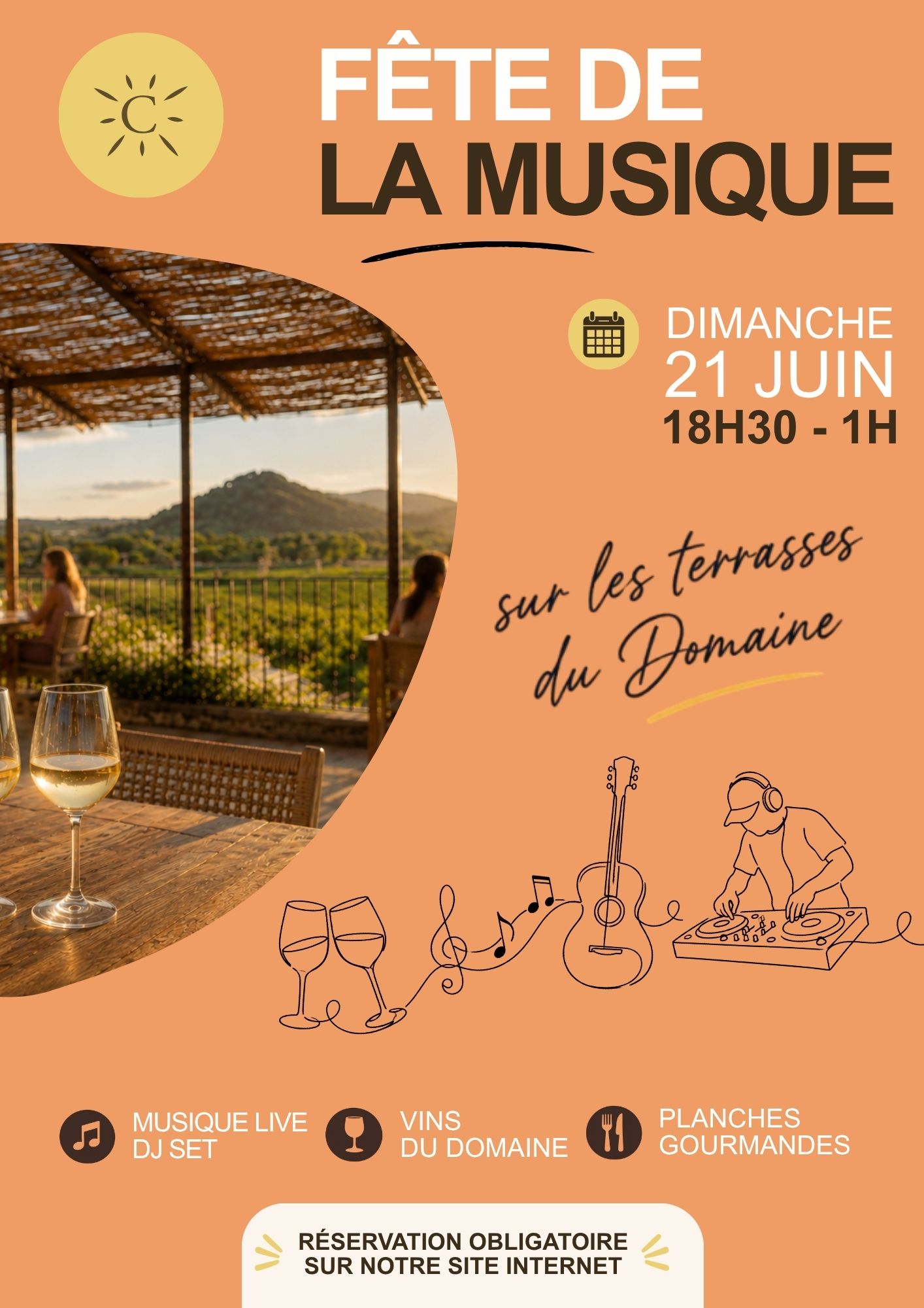 Fête de la Musique au Domaine de La Citadelle à Ménerbes Affiche de la Fête de la Musique au Domaine de La Citadelle à Ménerbes