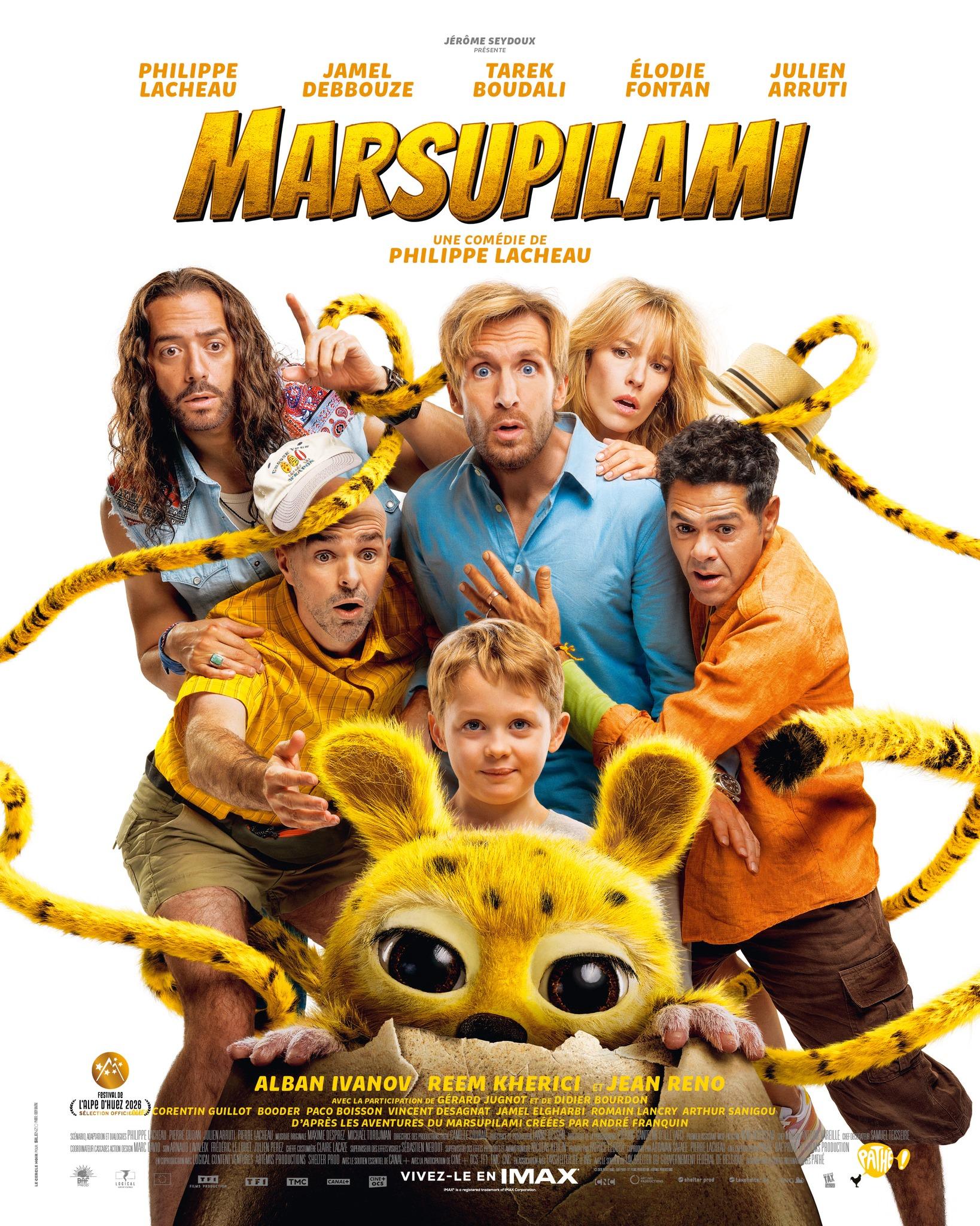 Cinéma en plein air à Cavaillon avec Marsupilami Affiche du film Marsupilami projeté en plein air au stade Alessandri à Cavaillon