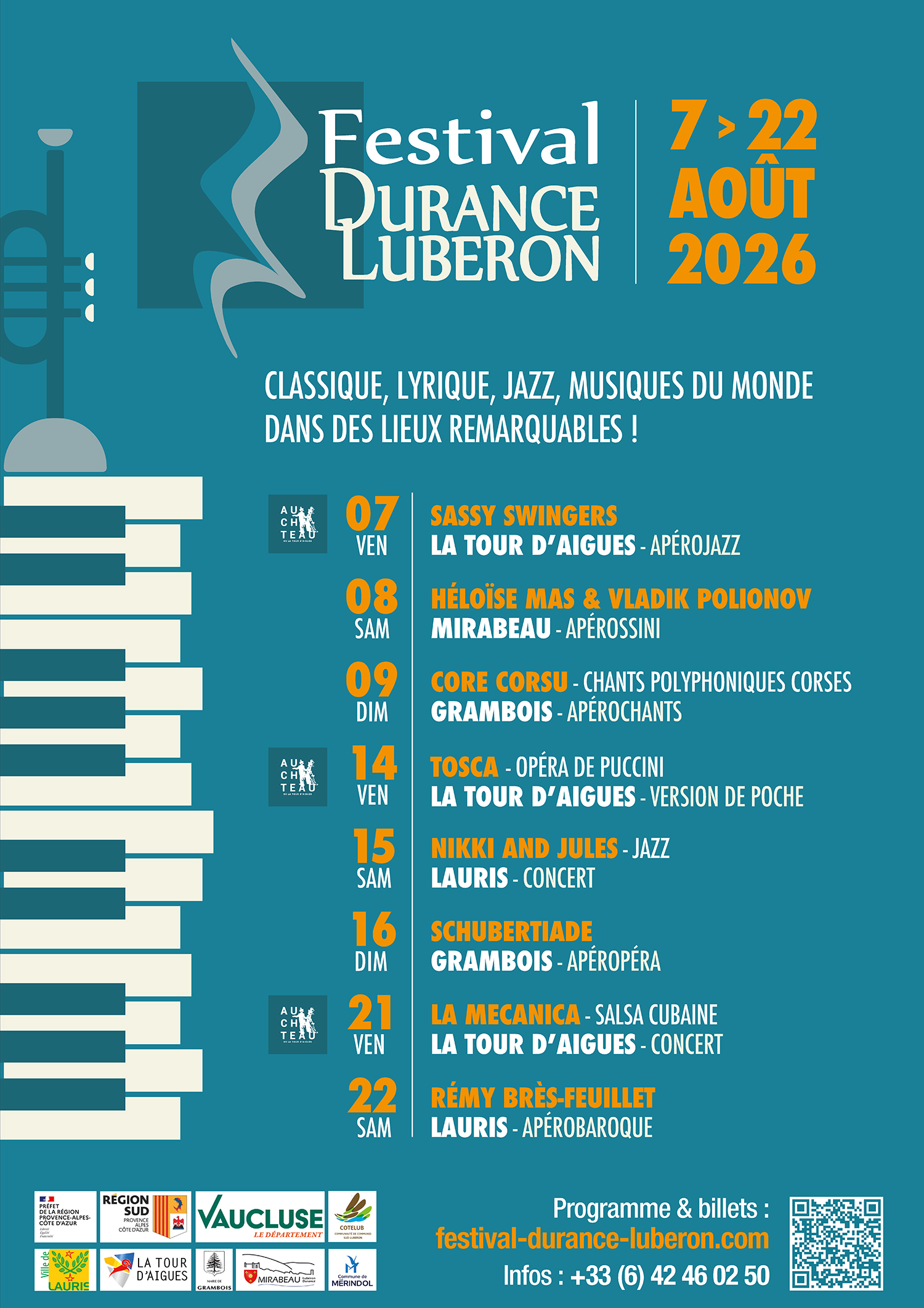 Brochure du Festival Durance Luberon 2026