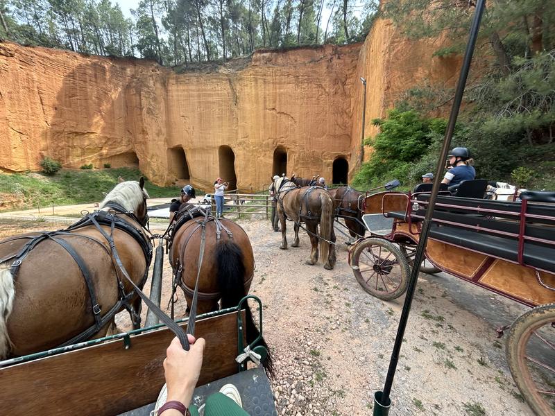 Balade en attelage dans les ocres avec Provence Hipposervices Balade en attelage avec Provence Hipposervices au cœur des ocres du Luberon