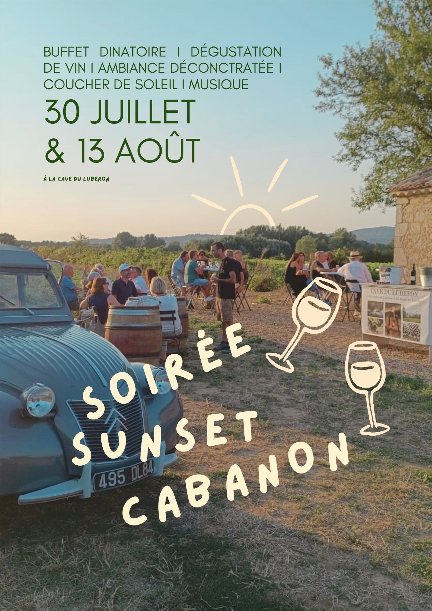Soirée Sunset Cabanon à la Cave du Luberon Affiche de la Soirée Sunset Cabanon à la Cave du Luberon à Maubec