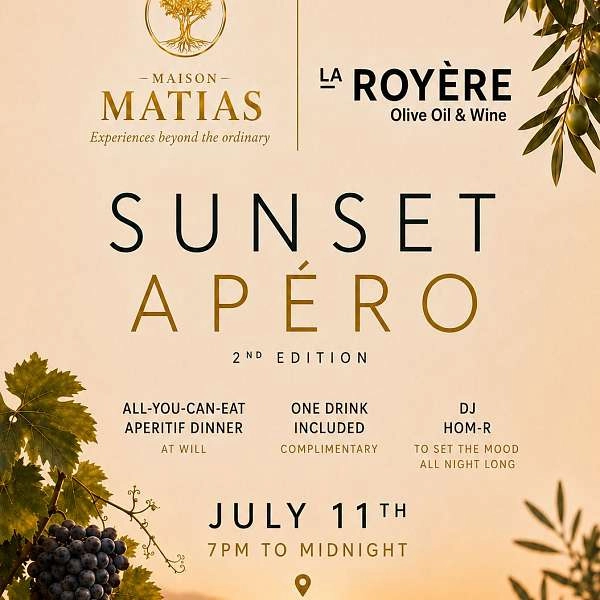 Sunset apéro au Domaine La Royère