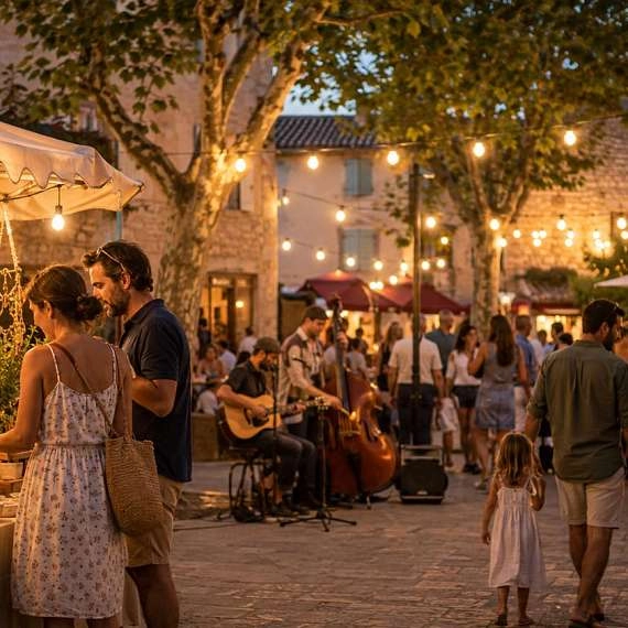 Marchés nocturnes dans le Luberon