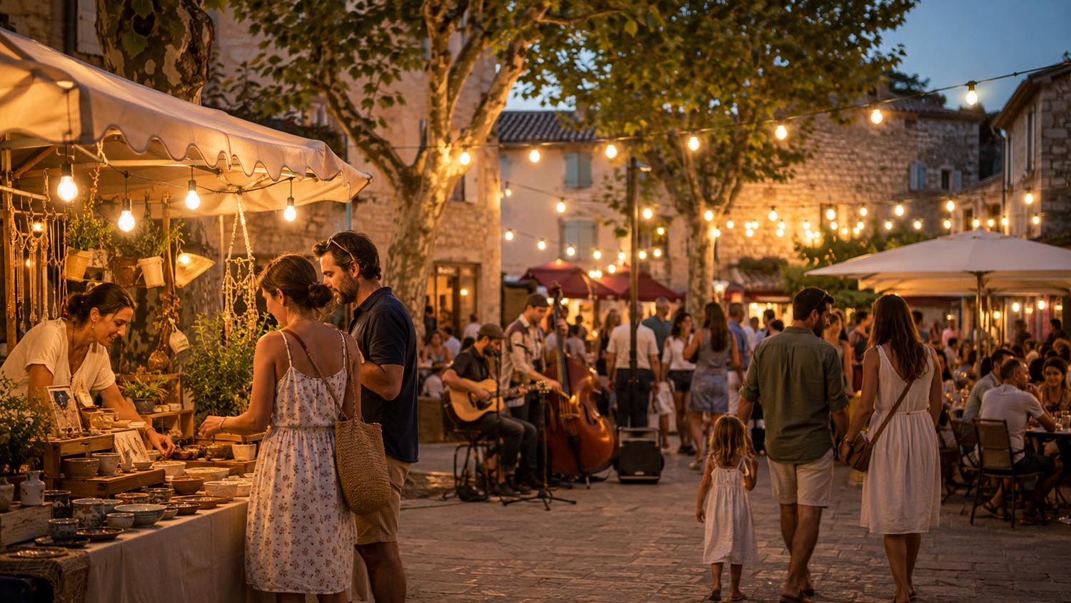 Marchés nocturnes et soirées d’été dans le Luberon
