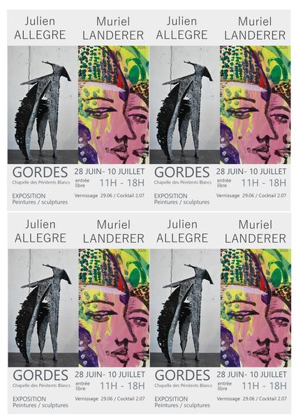 Affiche de l’exposition Julien Allègre et Muriel Landerer à Gordes