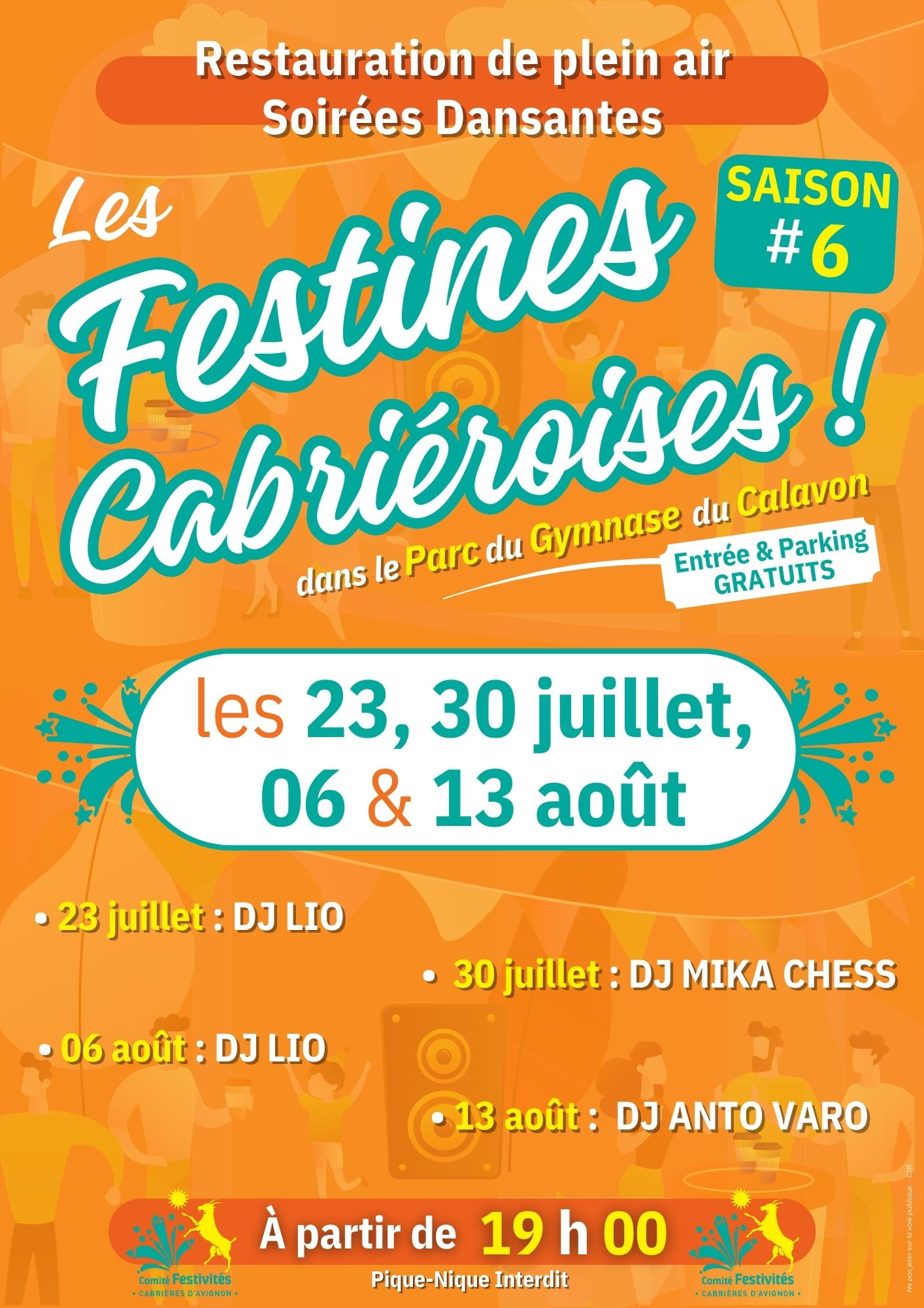 Les Festines Cabriéroises à Cabrières d’Avignon Affiche des Festines Cabriéroises à Cabrières d’Avignon, saison 6
