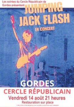 Jumping Jack Flash en concert au Cercle Républicain de Gordes Concert de Jumping Jack Flash au Cercle Républicain de Gordes