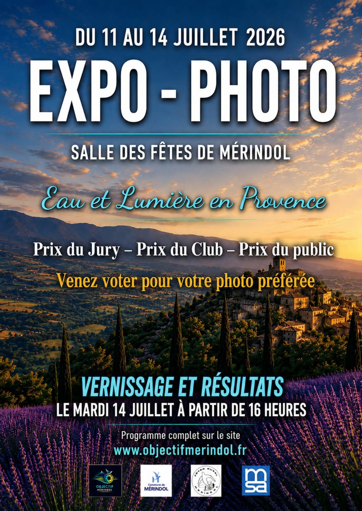 Exposition photo Eau et Lumières en Provence à Mérindol Affiche de l’exposition photo Eau et Lumières en Provence à Mérindol