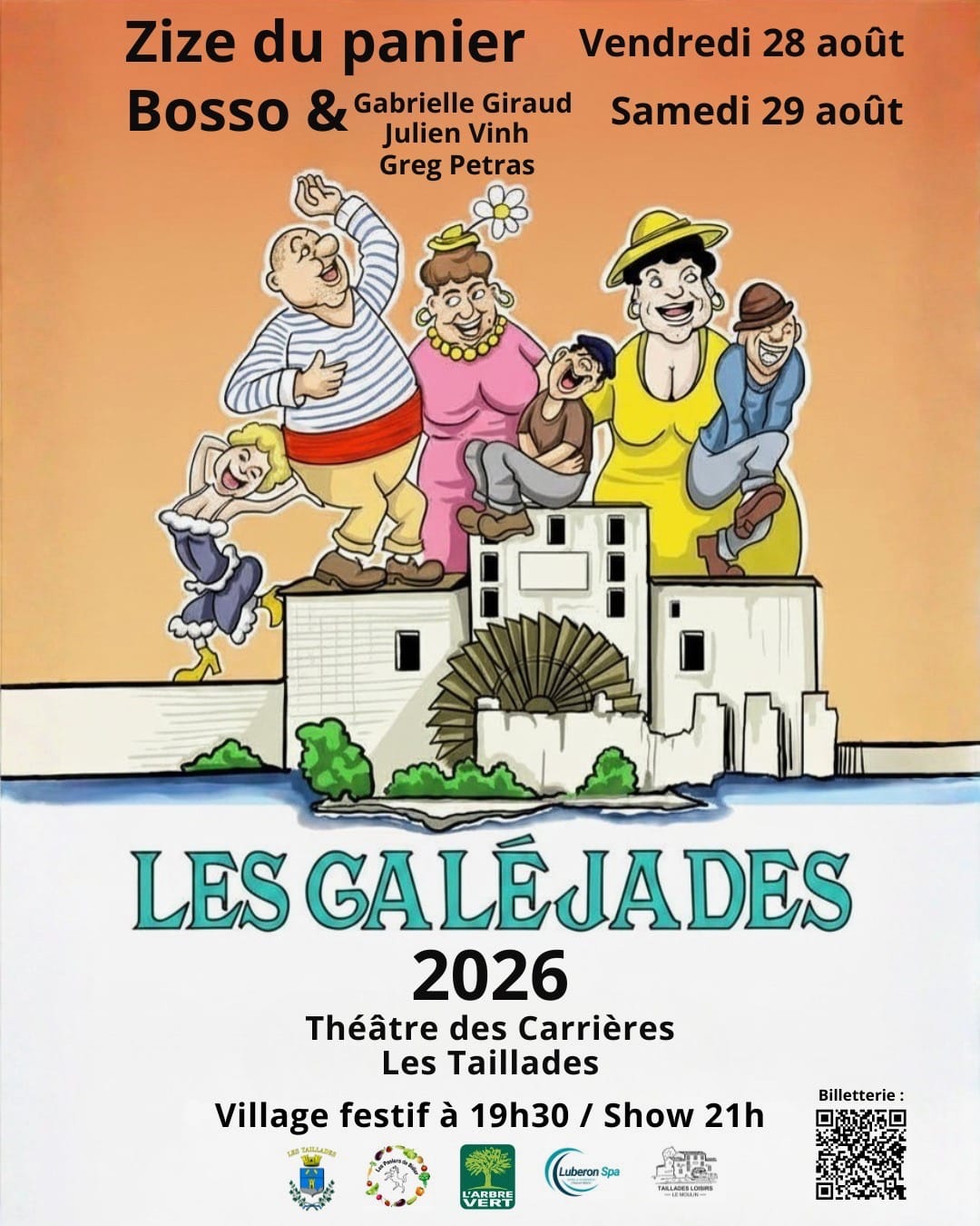 Affiche du festival d’humour Les Galéjades 2026 aux Taillades