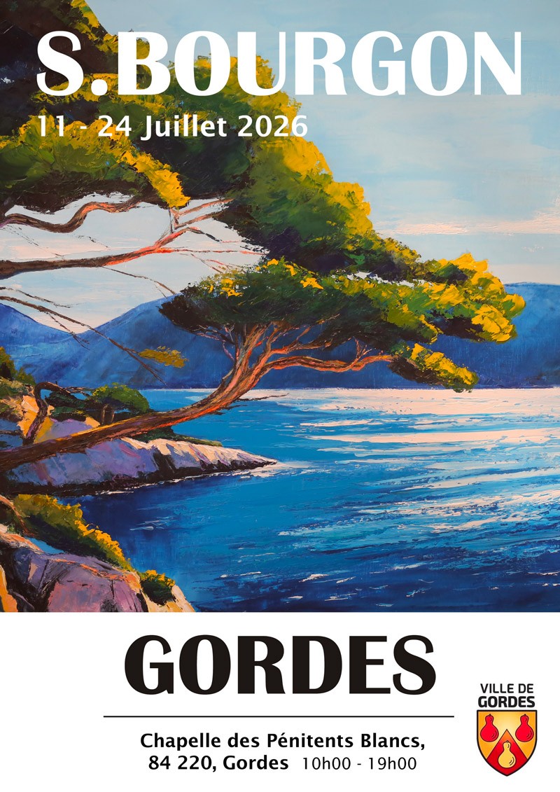 Exposition de peinture Sophie Bourgon à Gordes Exposition de peintures de Sophie Bourgon à Gordes avec paysages méditerranéens, ports, lavande et lumières du Sud