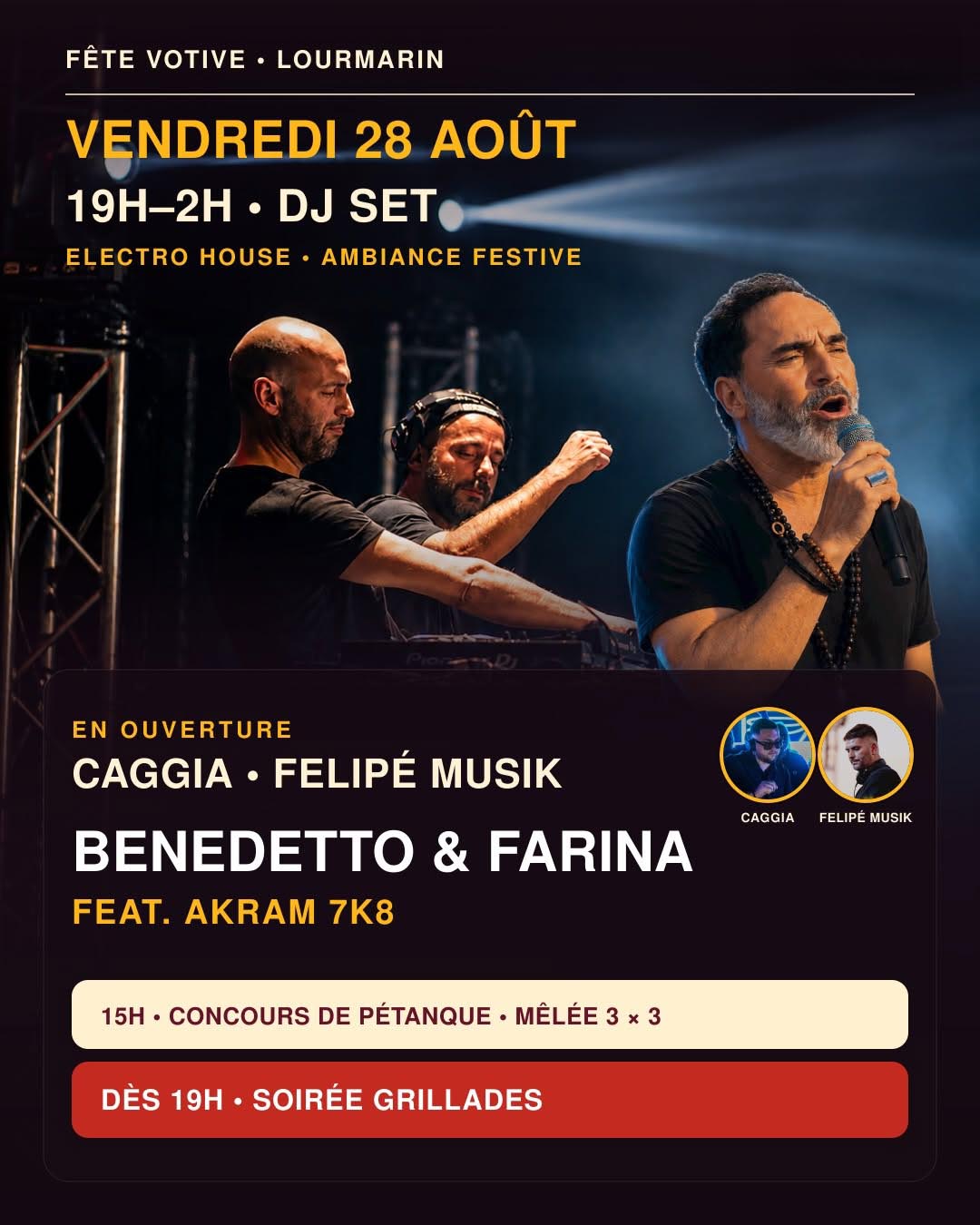 Soirée Electro House avec Benedetto et Farina à Lourmarin