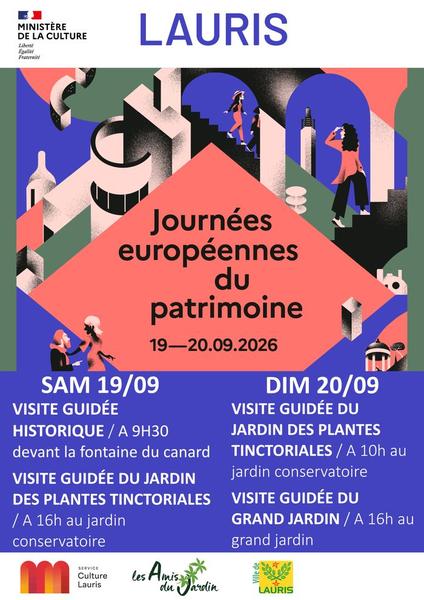 Visite guidée du Grand Jardin de Lauris pendant les Journées européennes du patrimoine