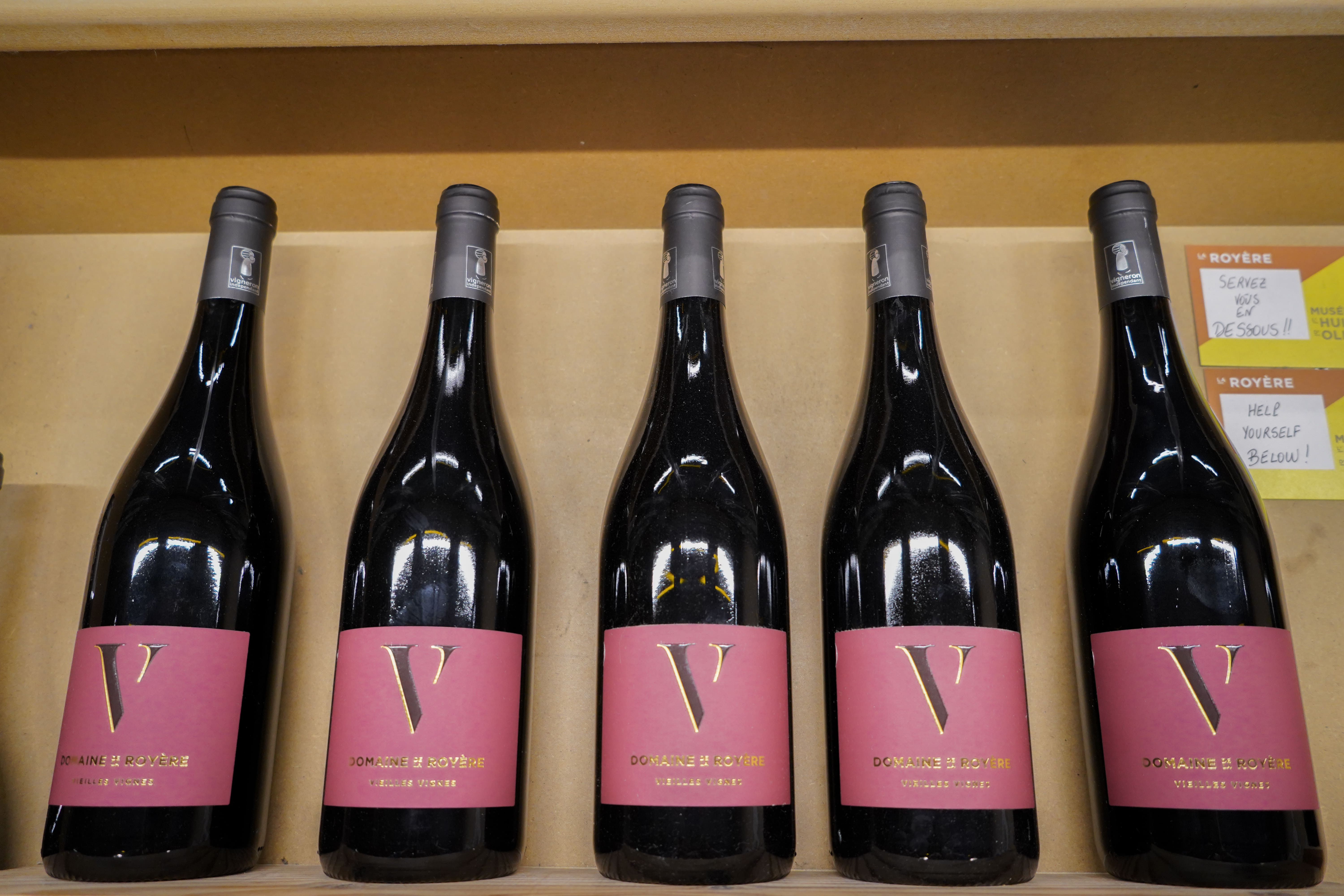 Bouteilles et cuvées du Domaine de la Royère à Oppède