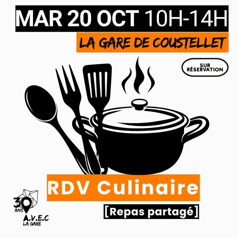 Affiche du Rendez-vous culinaire du 20 octobre 2026 à La Gare de Coustellet