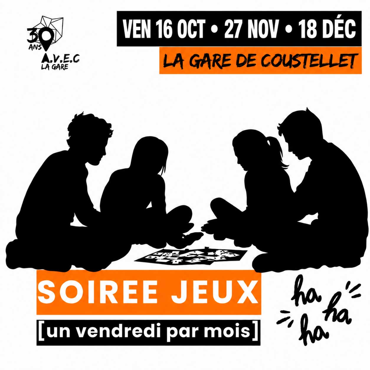 Affiche des Soirées Jeux 2026 organisées à La Gare de Coustellet