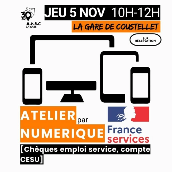 Atelier numérique CESU à La Gare de Coustellet