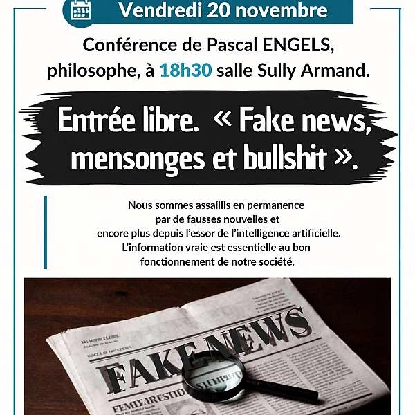 Fake news, mensonges et bullshit : conférence à Cabrières-d’Avignon