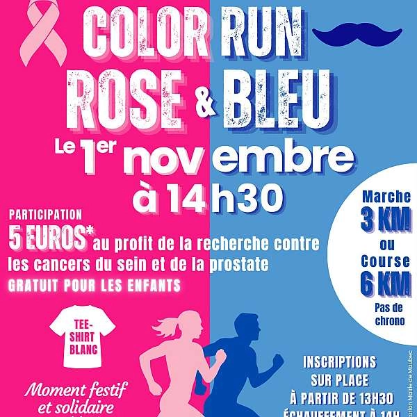 Color Run Rose & Bleu à Maubec : marche et course solidaire